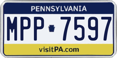PA license plate MPP7597