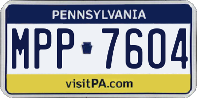 PA license plate MPP7604