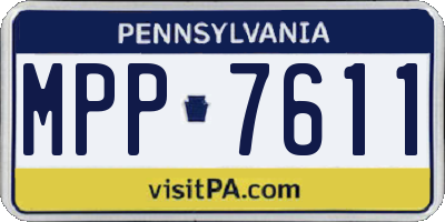 PA license plate MPP7611