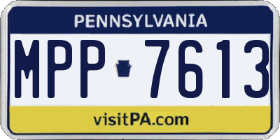 PA license plate MPP7613