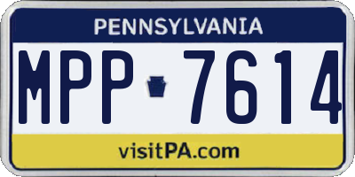 PA license plate MPP7614