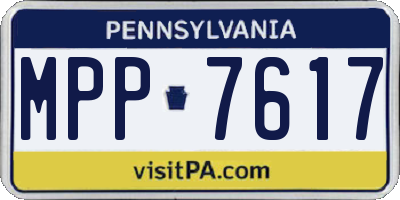 PA license plate MPP7617