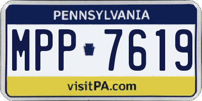 PA license plate MPP7619