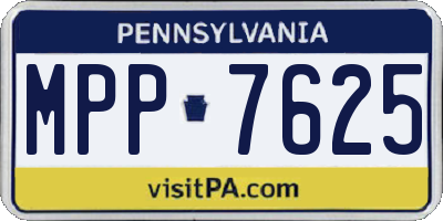 PA license plate MPP7625