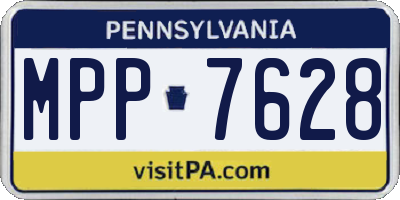 PA license plate MPP7628