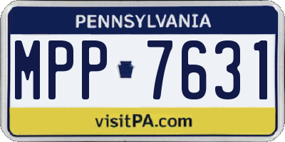 PA license plate MPP7631
