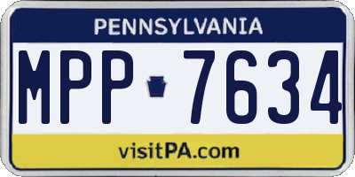 PA license plate MPP7634