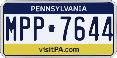 PA license plate MPP7644
