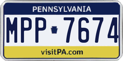 PA license plate MPP7674