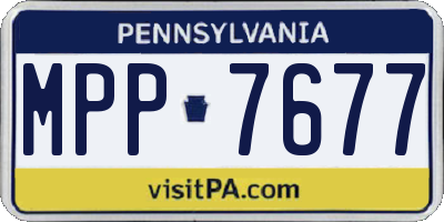 PA license plate MPP7677