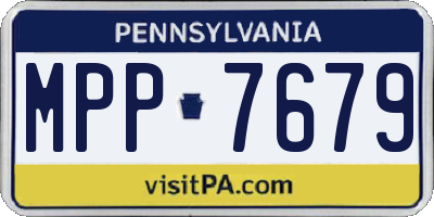 PA license plate MPP7679