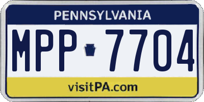 PA license plate MPP7704