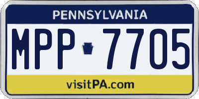 PA license plate MPP7705