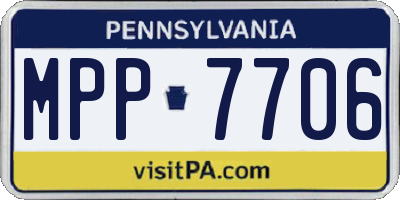 PA license plate MPP7706