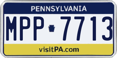 PA license plate MPP7713