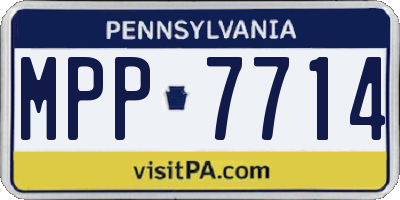 PA license plate MPP7714