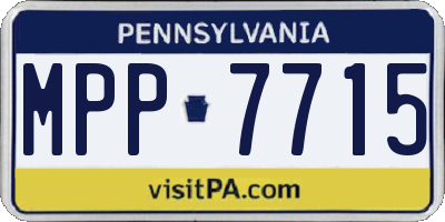 PA license plate MPP7715