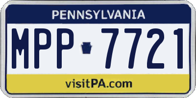 PA license plate MPP7721