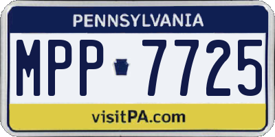 PA license plate MPP7725