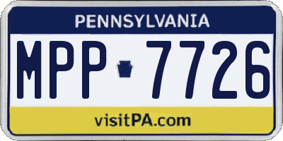 PA license plate MPP7726