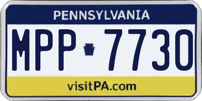 PA license plate MPP7730