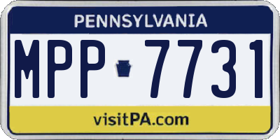PA license plate MPP7731