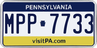 PA license plate MPP7733