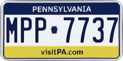PA license plate MPP7737