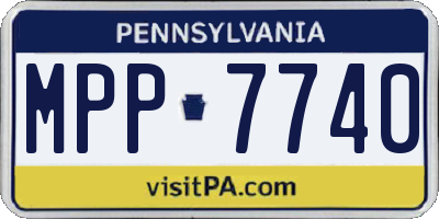 PA license plate MPP7740