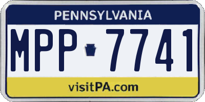 PA license plate MPP7741