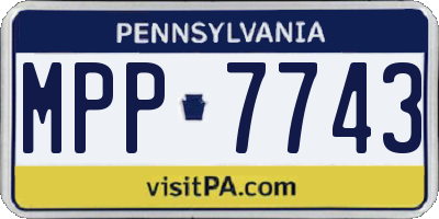 PA license plate MPP7743