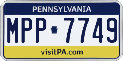 PA license plate MPP7749