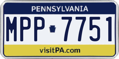PA license plate MPP7751