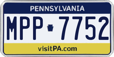 PA license plate MPP7752