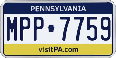 PA license plate MPP7759