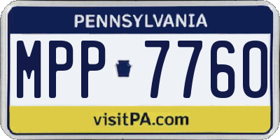 PA license plate MPP7760