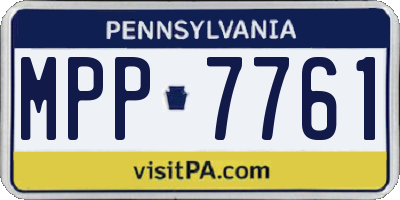 PA license plate MPP7761