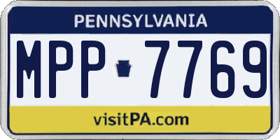 PA license plate MPP7769