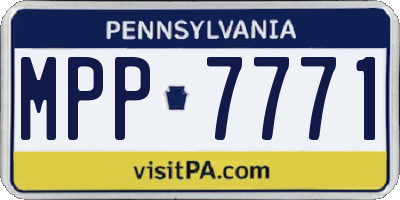 PA license plate MPP7771