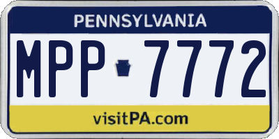 PA license plate MPP7772