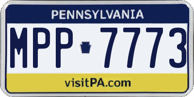 PA license plate MPP7773