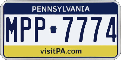 PA license plate MPP7774