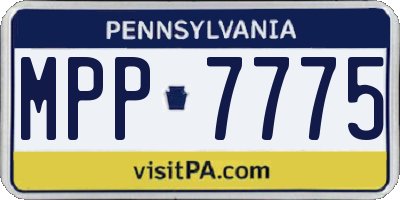 PA license plate MPP7775