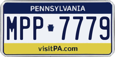 PA license plate MPP7779