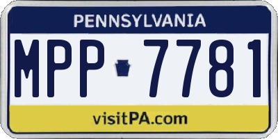 PA license plate MPP7781