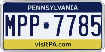 PA license plate MPP7785