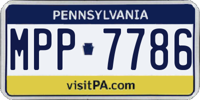 PA license plate MPP7786