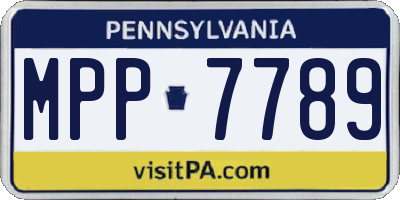 PA license plate MPP7789