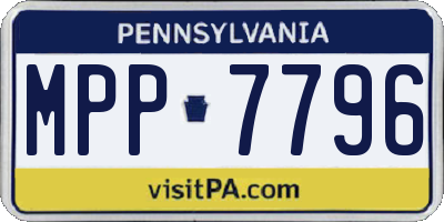 PA license plate MPP7796