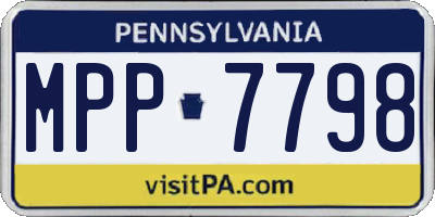 PA license plate MPP7798